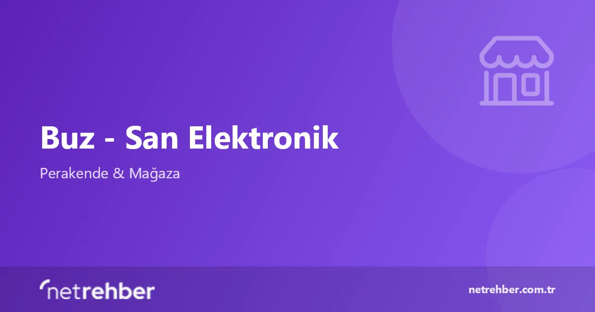 Buz - San Elektronik kapak görseli