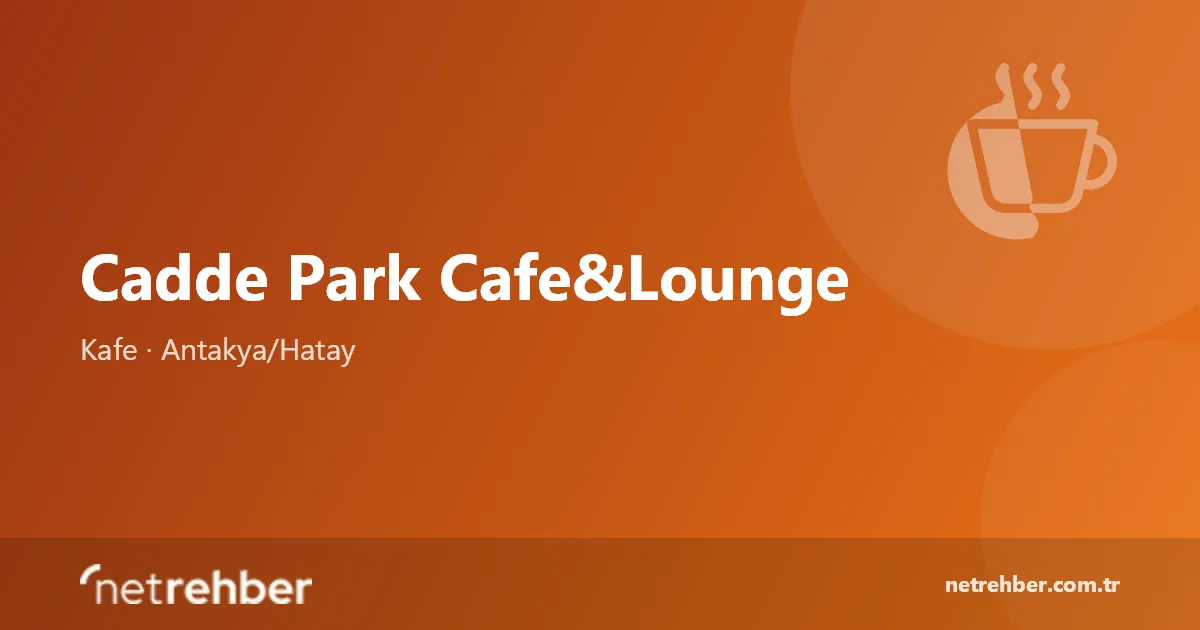 Cadde Park Cafe&Lounge kapak görseli