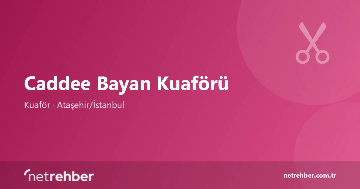 Caddee Bayan Kuaförü kapak görseli