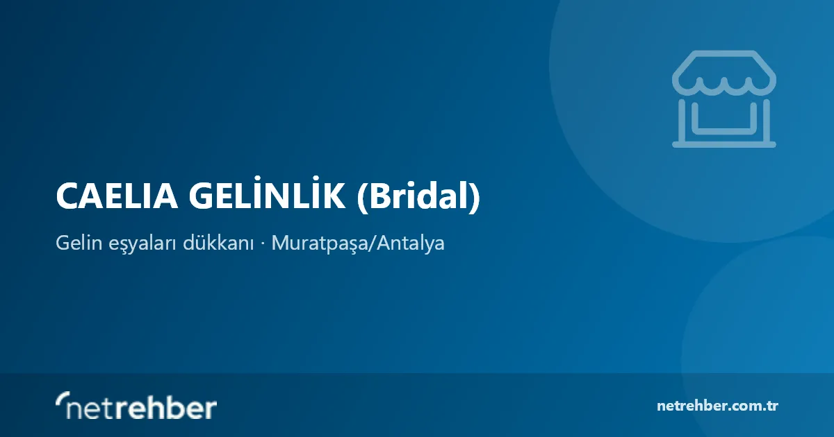 CAELIA GELİNLİK (Bridal) kapak görseli