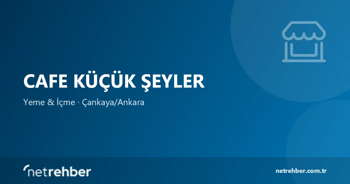 Cafe Küçük Şeyler kapak görseli