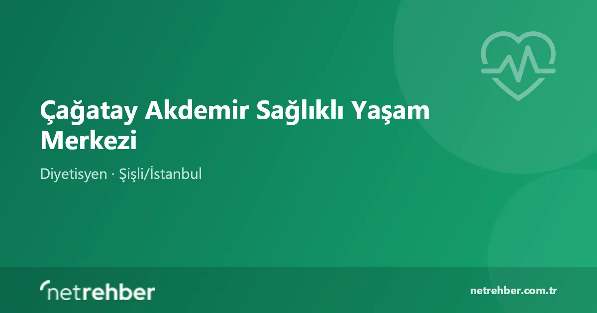 Çağatay Akdemir Sağlıklı Yaşam Merkezi kapak görseli