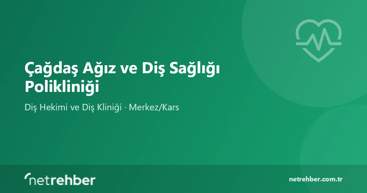 Çağdaş Ağız ve Diş Sağlığı Polikliniği kapak görseli