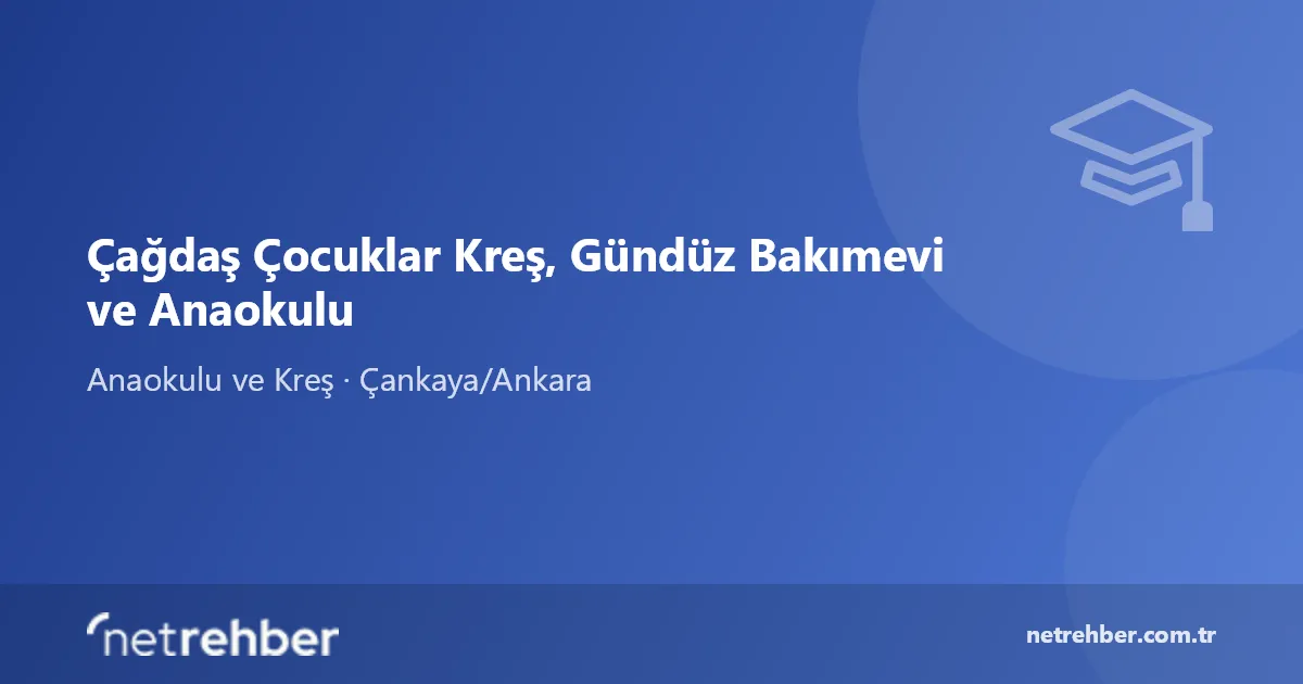 Çağdaş Çocuklar Kreş, Gündüz Bakımevi ve Anaokulu kapak görseli