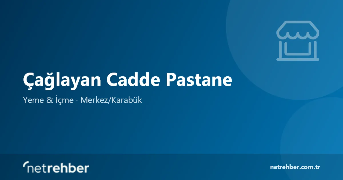 Çağlayan Cadde Pastane kapak görseli