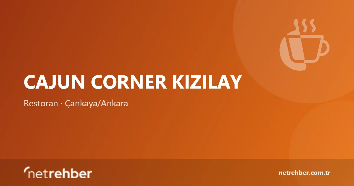 Cajun Corner Kızılay kapak görseli