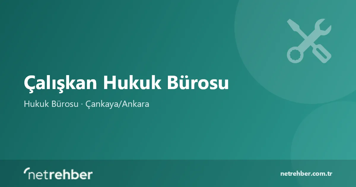 Çalışkan Hukuk Bürosu kapak görseli