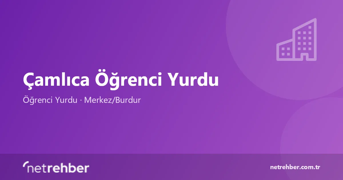 Çamlıca Öğrenci Yurdu kapak görseli