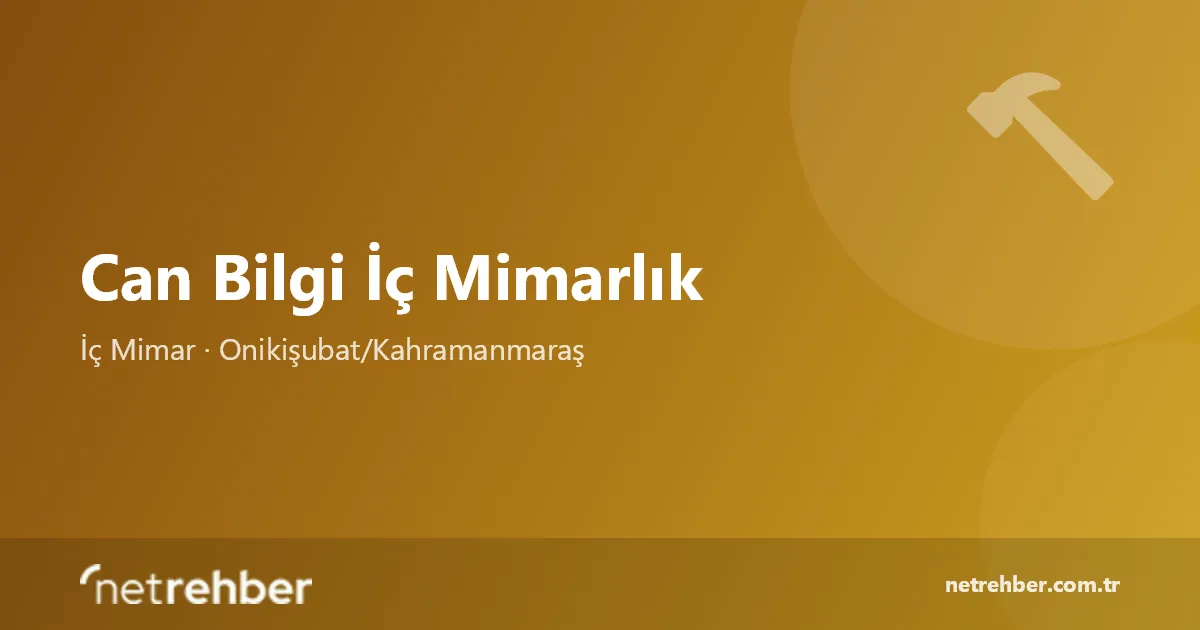 Can Bilgi İç Mimarlık kapak görseli