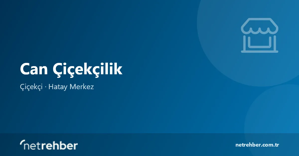 Can Çiçekçilik kapak görseli