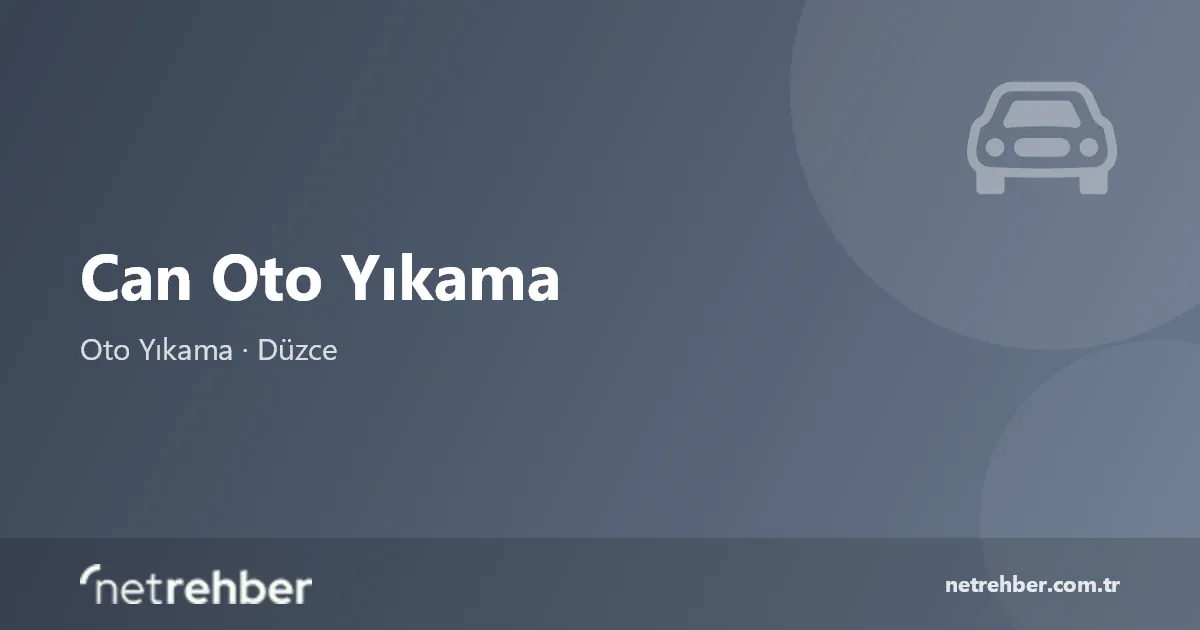 Can Oto Yıkama kapak görseli