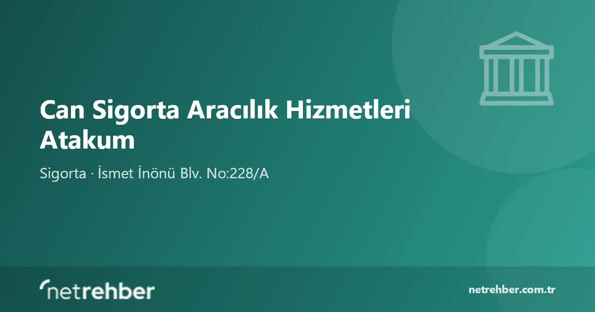 Can Sigorta Aracılık Hizmetleri Atakum kapak görseli