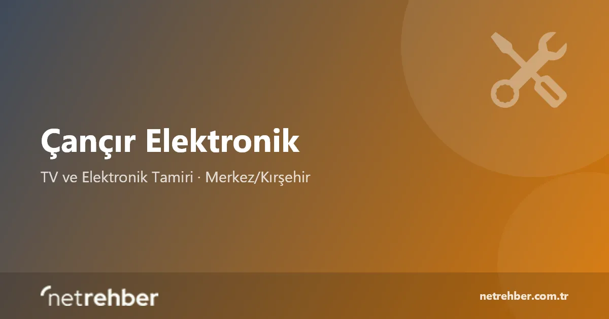 Çançır Elektronik kapak görseli