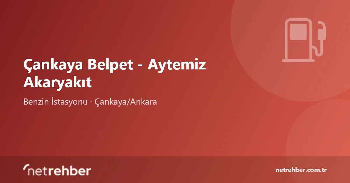 Çankaya Belpet - Aytemiz Akaryakıt kapak görseli