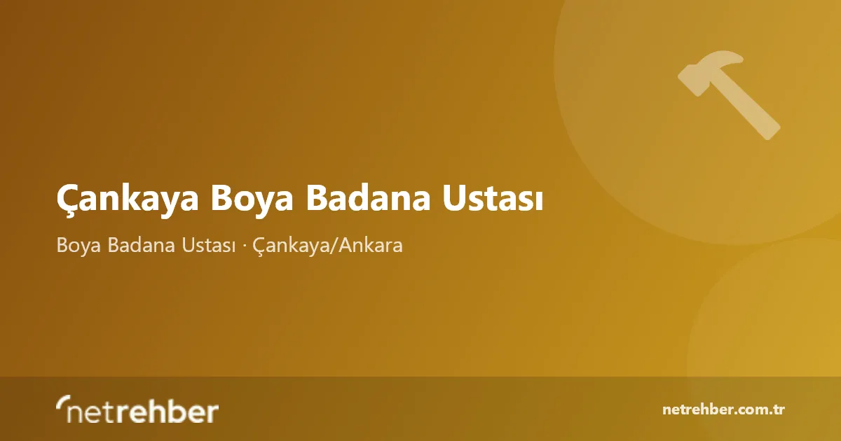 Çankaya Boya Badana Ustası kapak görseli