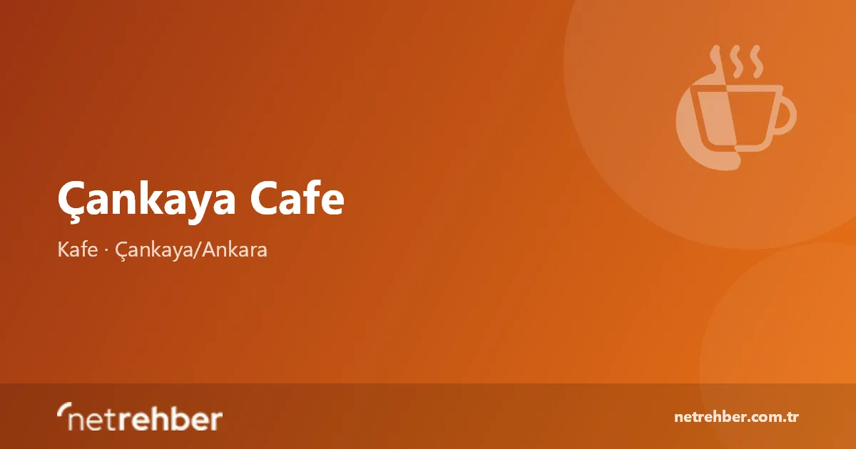 Çankaya Cafe kapak görseli