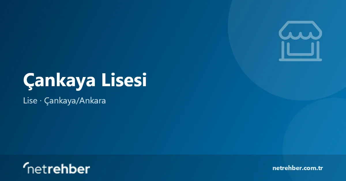 Çankaya Lisesi kapak görseli