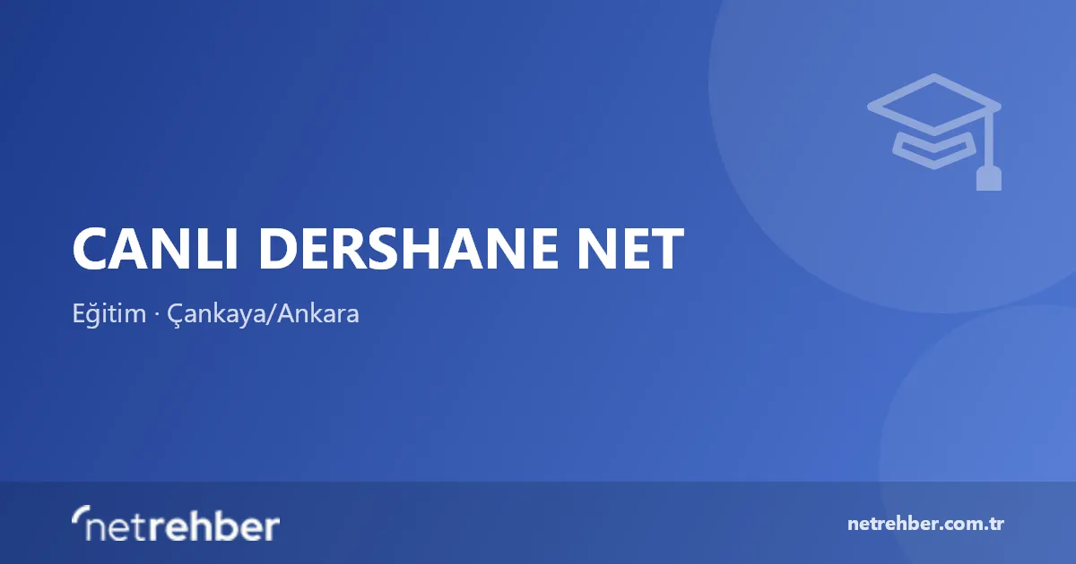 Canlı Dershane Net kapak görseli
