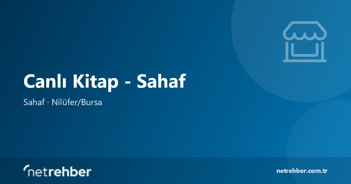 Canlı Kitap - Sahaf kapak görseli