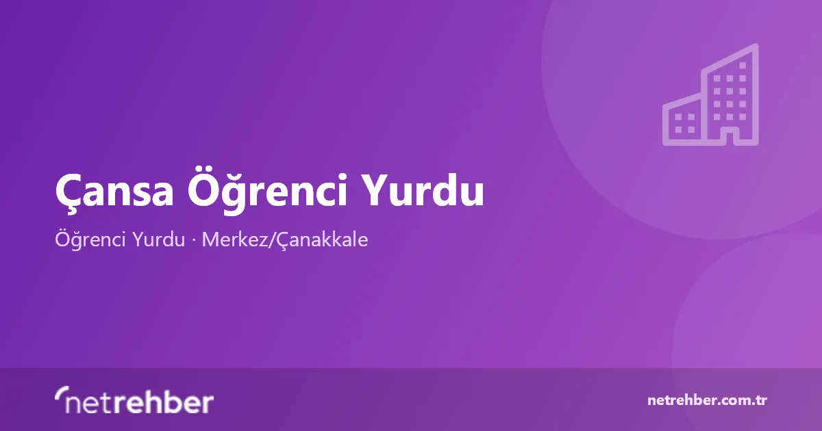 Çansa Öğrenci Yurdu kapak görseli
