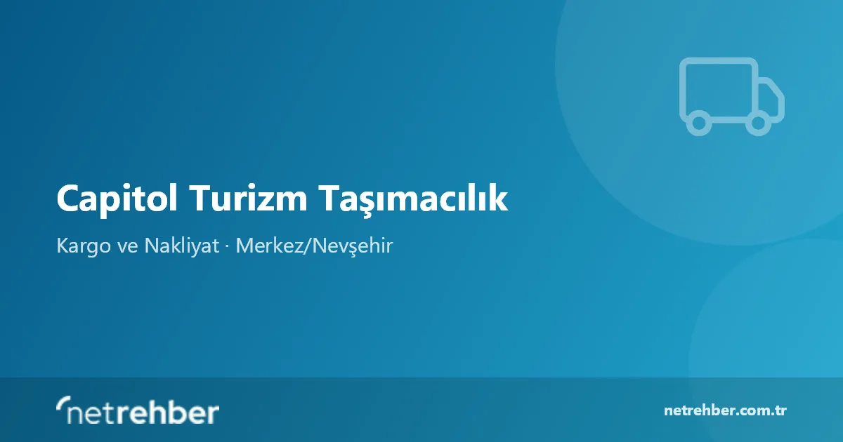 Capitol Turizm Taşımacılık kapak görseli