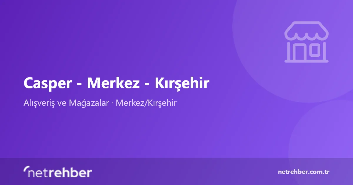 Casper - Merkez - Kırşehir kapak görseli