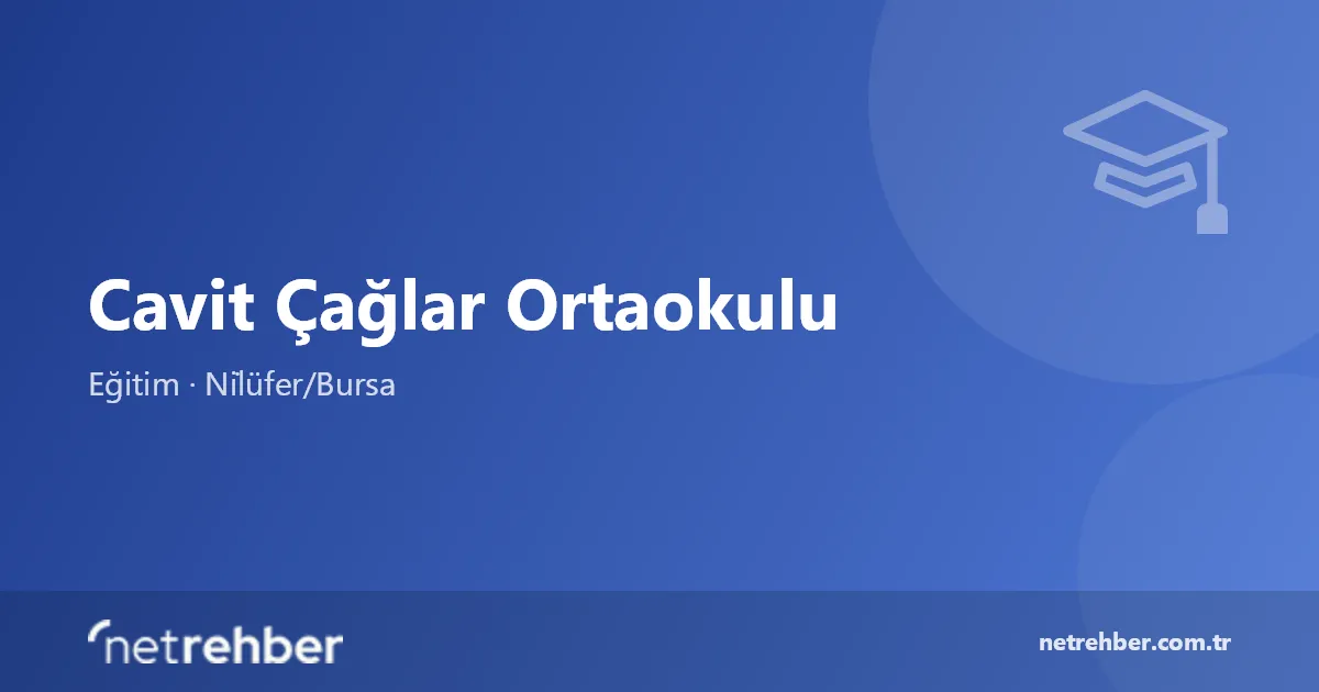 Cavit Çağlar Ortaokulu kapak görseli