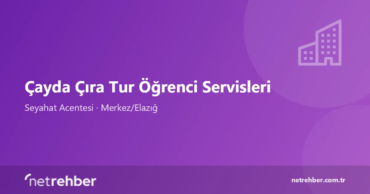 Çayda Çıra Tur Öğrenci Servisleri kapak görseli