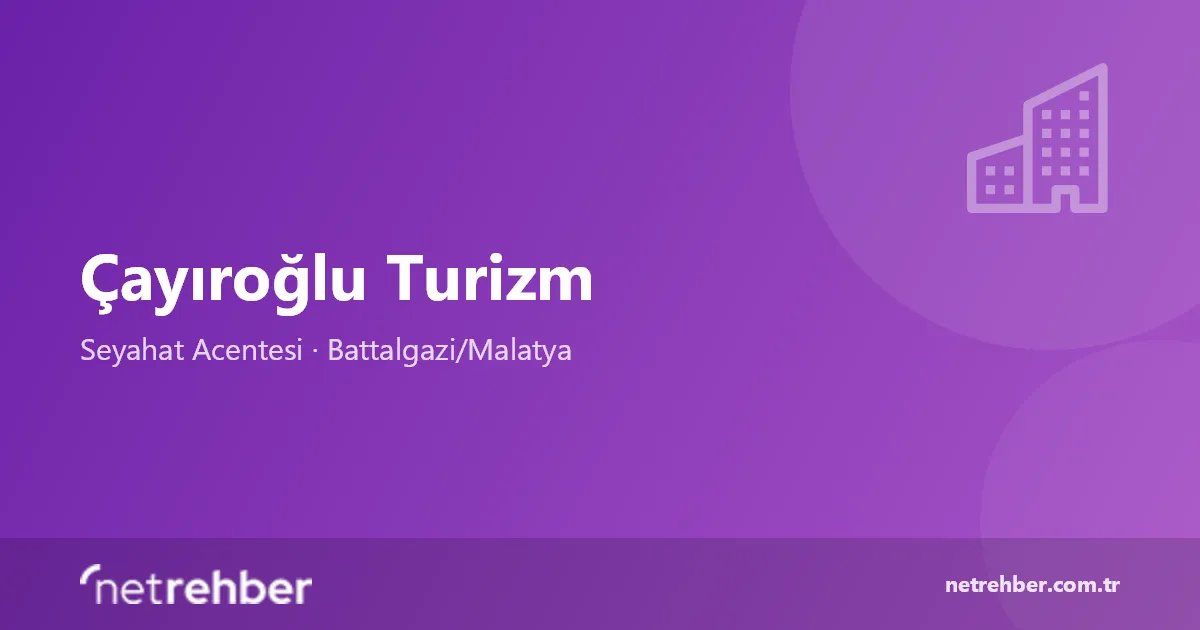 Çayıroğlu Turizm kapak görseli
