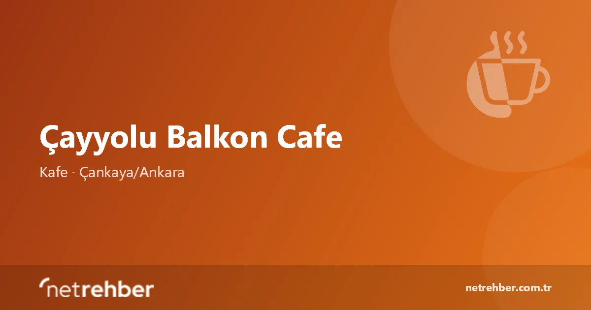 Çayyolu Balkon Cafe kapak görseli