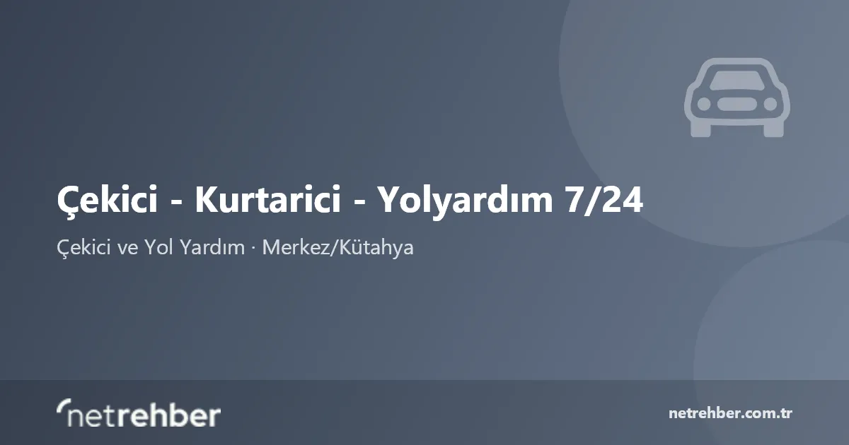 Çekici - Kurtarici - Yolyardım 7/24 kapak görseli