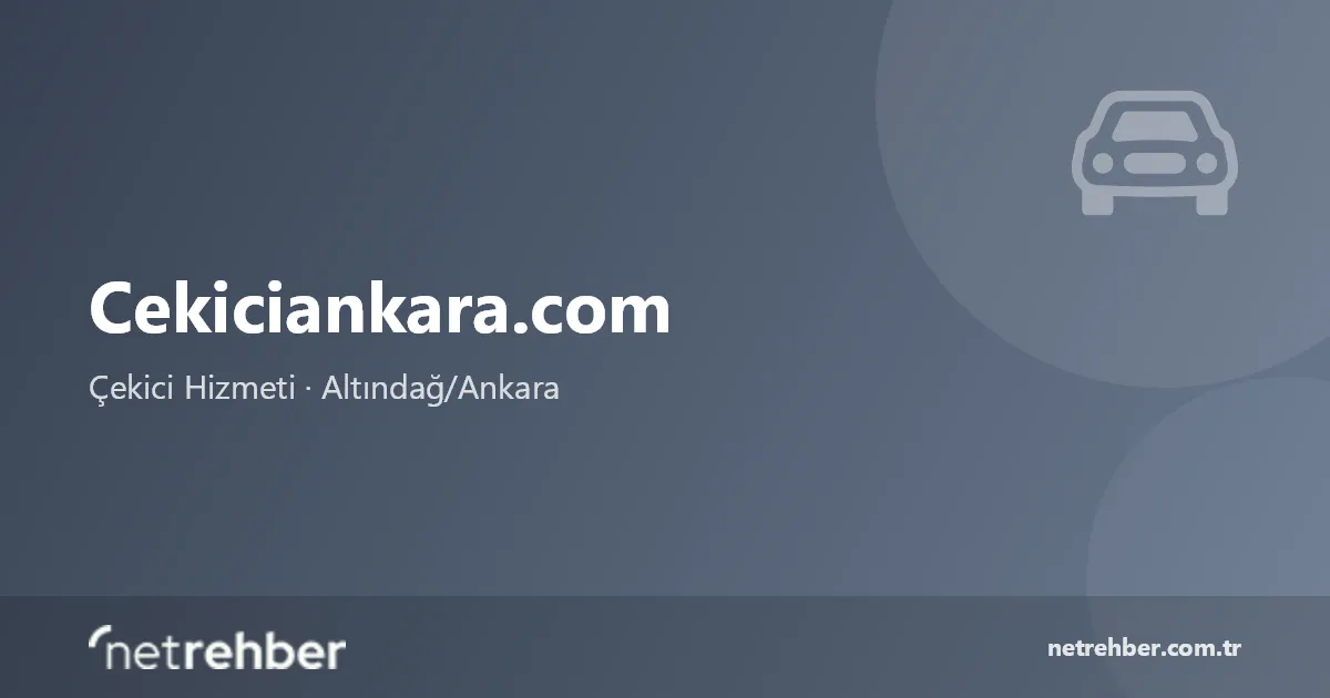 Cekiciankara.com kapak görseli