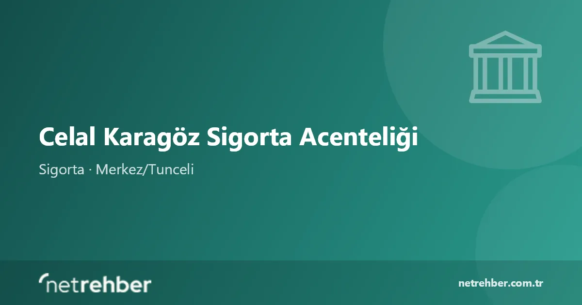 Celal Karagöz Sigorta Acenteliği kapak görseli