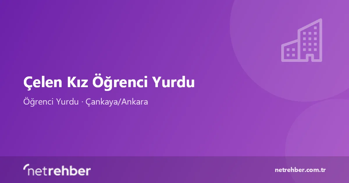 Çelen Kız Öğrenci Yurdu kapak görseli