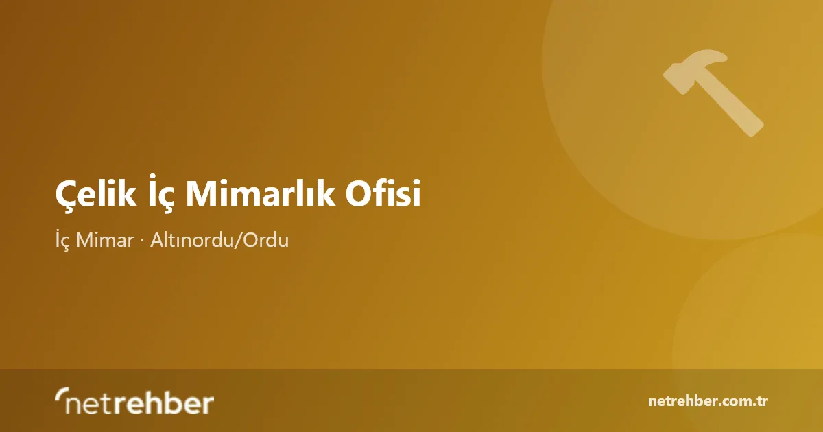 Çelik İç Mimarlık Ofisi kapak görseli