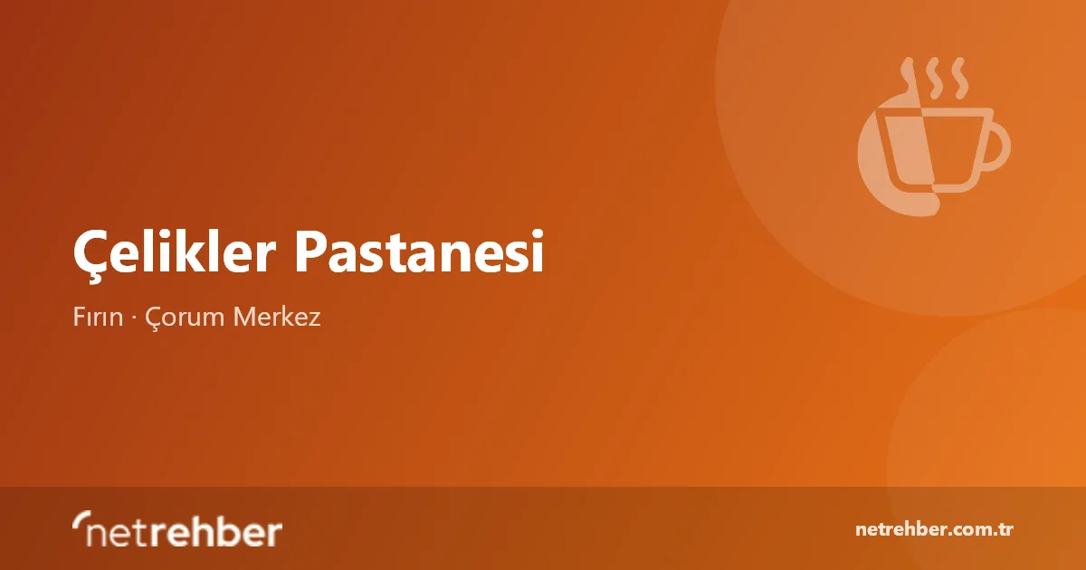 Çelikler Pastanesi kapak görseli