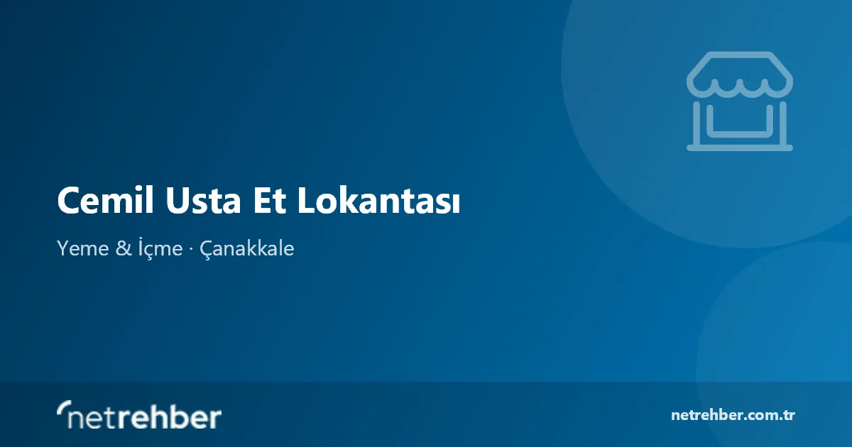 Cemil Usta Et Lokantası kapak görseli