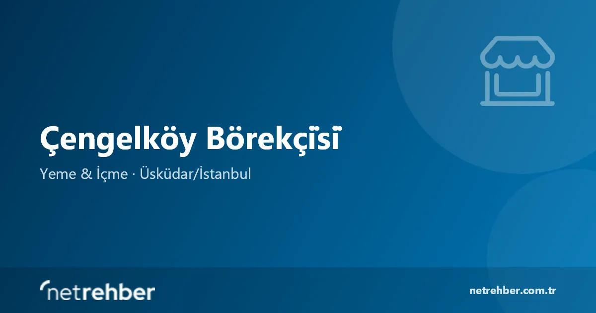Çengelköy Börekçi̇si̇ kapak görseli