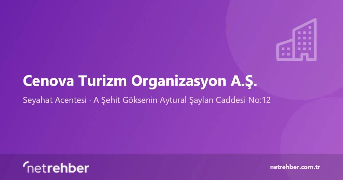 Cenova Turizm Organizasyon A.Ş. kapak görseli