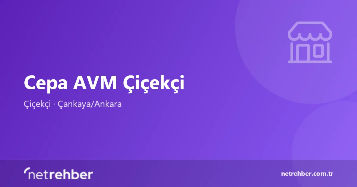 Cepa AVM Çiçekçi kapak görseli