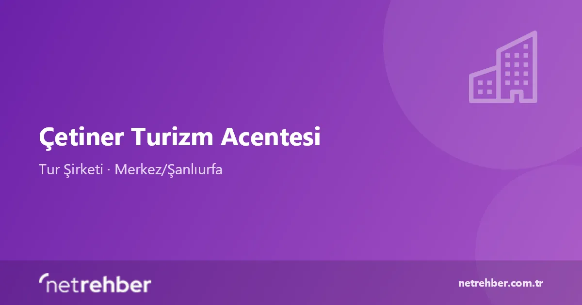 Çetiner Turizm Acentesi kapak görseli