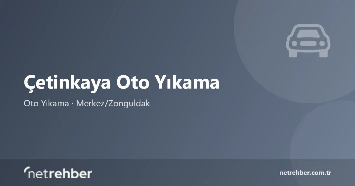 Çetinkaya Oto Yıkama kapak görseli