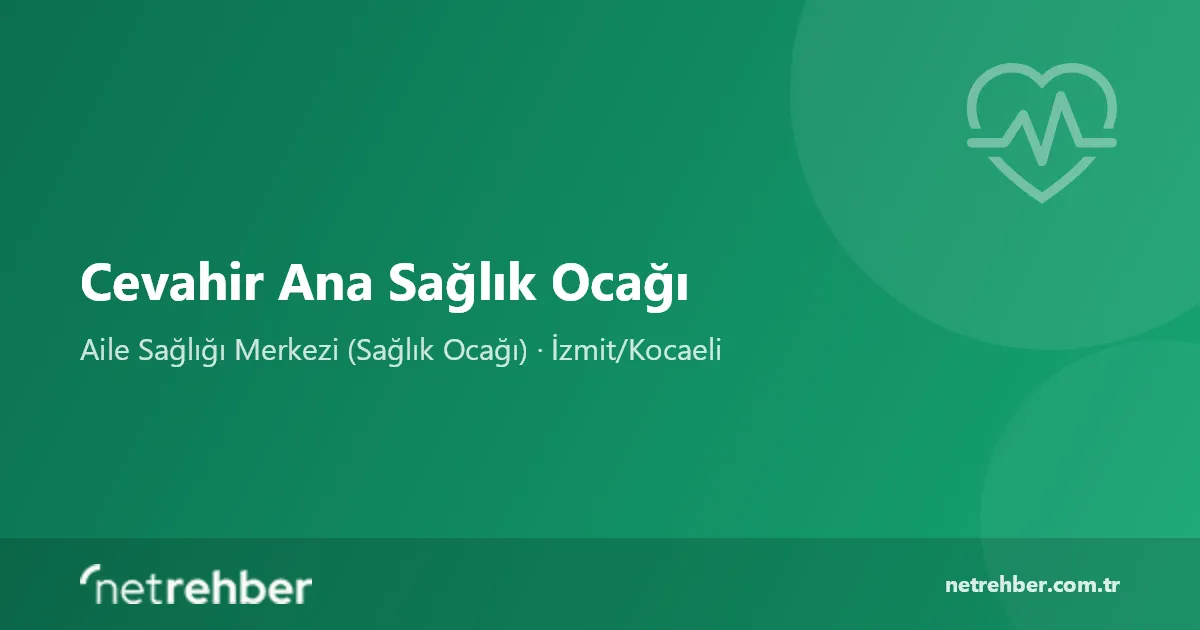 Cevahir Ana Sağlık Ocağı kapak görseli