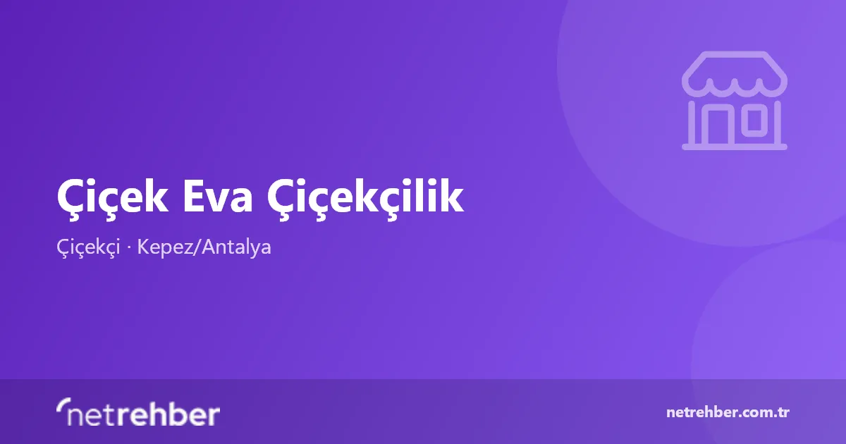 Çiçek Eva Çiçekçilik kapak görseli