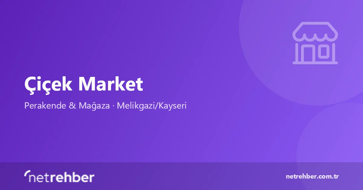 Çiçek Market kapak görseli
