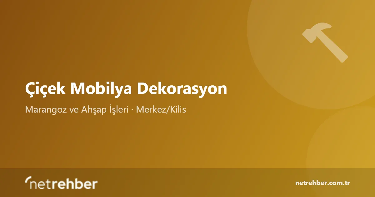 Çiçek Mobilya Dekorasyon kapak görseli