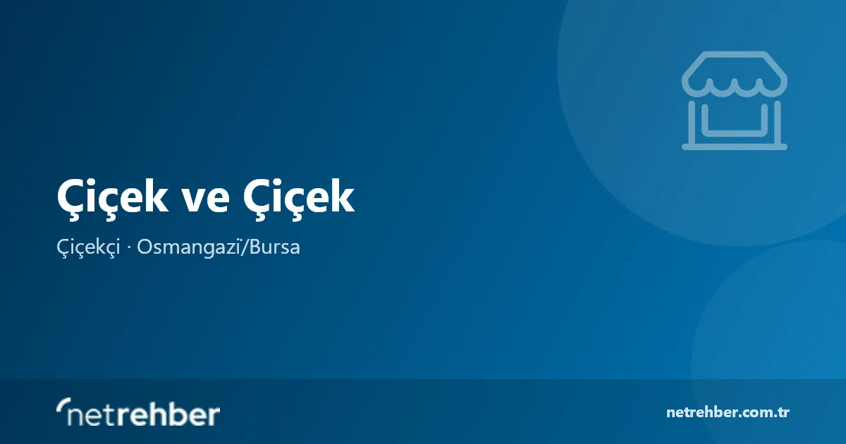 Çiçek ve Çiçek kapak görseli