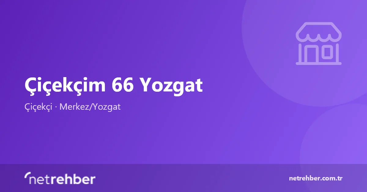 Çiçekçim 66 Yozgat kapak görseli