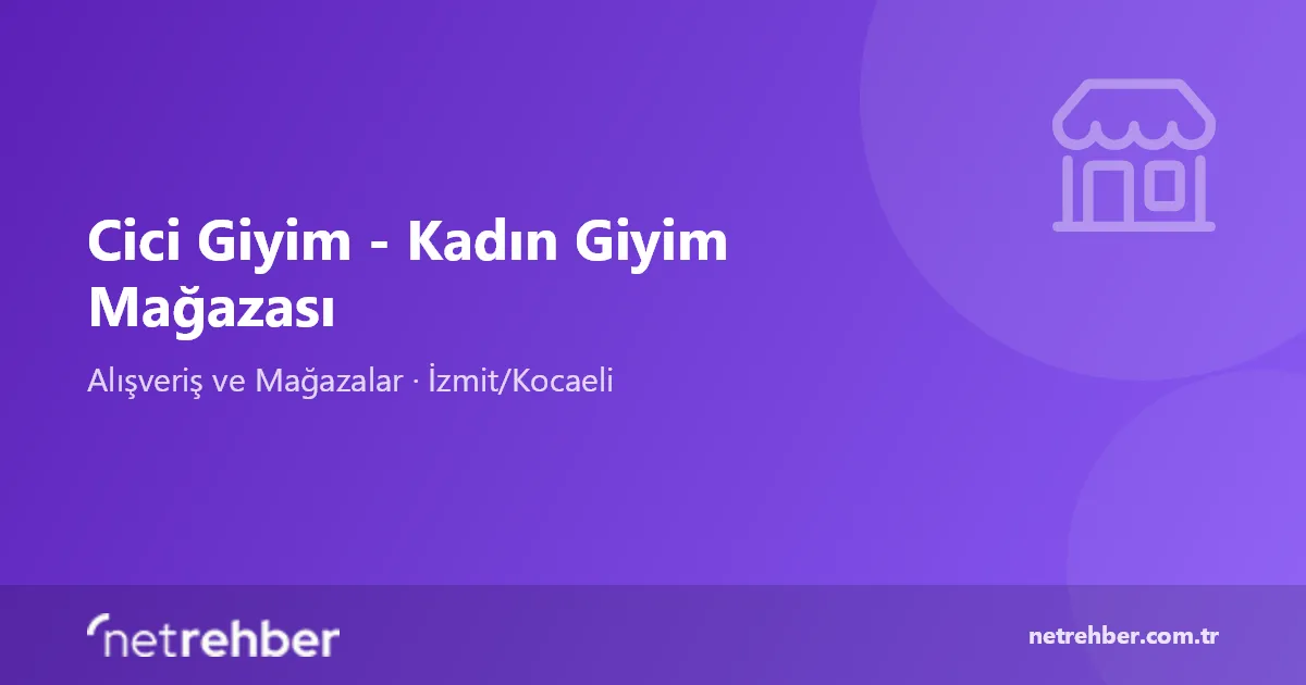 Cici Giyim - Kadın Giyim Mağazası kapak görseli