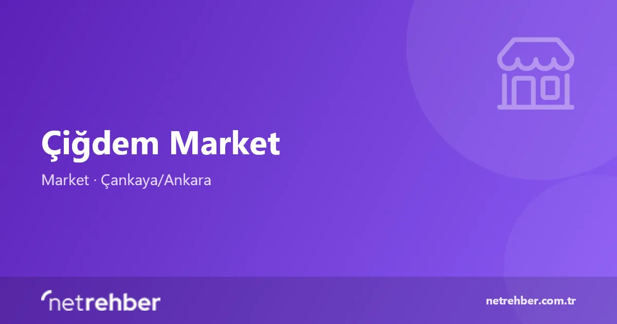 Çiğdem Market kapak görseli